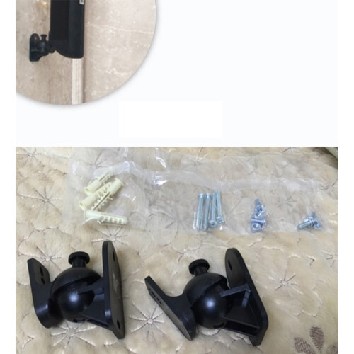 coppia supporti parete per altoparlanti surround, nero 2