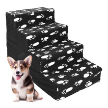 Cat Stairs 4 Step Pet Stair Bed With Flannel Material For Large Cats And Small Dogs