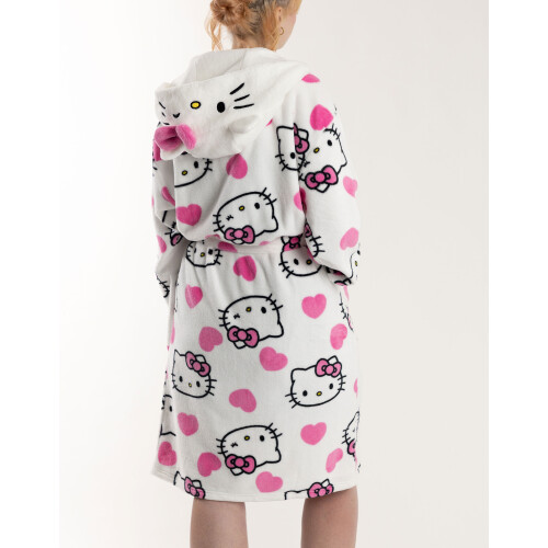 Hello Kitty (Large) Hello Kitty Hooded Bathrobe (Womens Multicoloured) 1