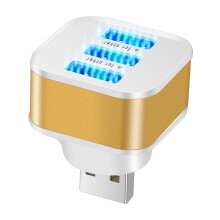 USB Splitter For Laptop 3-Port USB 2.0 Hub Compact USB Multiport Adapter Portable Charging And Data Transfer Gold