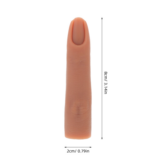 dedo flexible de silicona para práctica de uñas acrílicas 1