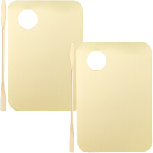 2 set paletta acrilico per cosmetici, vassoio nail art con spatola