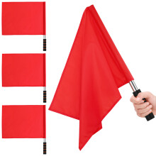 4 pezzi bandiere arbitro segnale comando da agitare a mano per gare