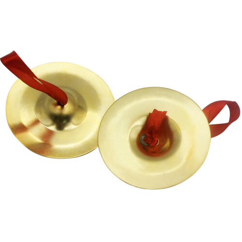 1 paio mini cimbali per dita, strumento musicale a percussione, oro