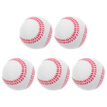 5 pezzi pallina 2,5 pollici in gomma per allenamento baseball