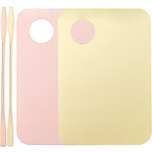 2 set acryl make-upplaat voor foundation en mengen met spatel