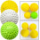 Dimpled Baseballs PU Material 9-Inch Yellow Practice Ball For Hitting Drills 3