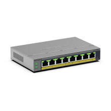 NETGEAR GS108EP-100EUS Switch di Rete 8 Porte Gigabit PoE+ 62W Easy Smart Senza Ventola