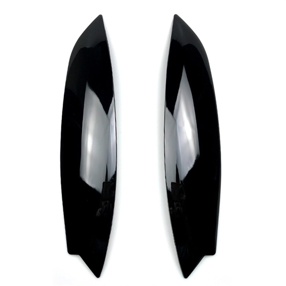 Pair Car Front Headlight Eye Lid Eyebrow Eyelids Cover Trim For Vw Golf 5 Mk5 Gti R R32 2005-2007 Gloss Eyelid Trim Black 9084446973457