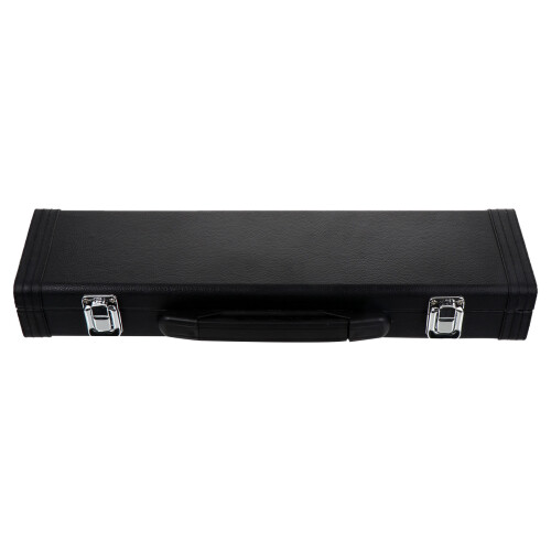 custodia in pelle pu nera per flauto con scatola antishock