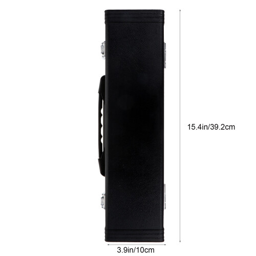 custodia in pelle pu nera per flauto con scatola antishock 1