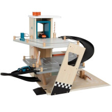 Houten Garage - SMALL FOOT - 12357 - 3 Planken - 2 Opritten - 2 Houten Auto's