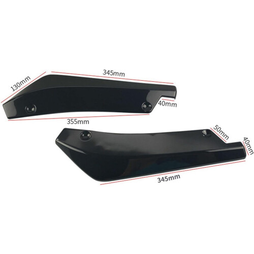 Side Skirts Extension Universal Front And Rear Bumper Lip Spoiler Diffuser Splitter Scratch Protector Winglets Black 2