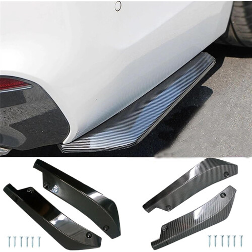 Side Skirts Extension Universal Front And Rear Bumper Lip Spoiler Diffuser Splitter Scratch Protector Winglets Black 1