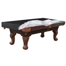 Pool Table Cover 7/8/9Ft, 210D Oxford Cloth PU Coated, Dust and Sun Protection, Fits 8Ft Billiard Snooker Tables, Black