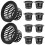 set da 3 nail art sottile 5/7/9 mm 5