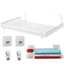 Floating AV Shelf White Wall Mount Bracket 11.8 X 6.7 X 2.4 Inches For TV Accessories Router TV Box Remote Control