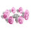 8St Kristalglas Ladegrepen Set Roze Handvatten 3