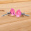 8St Kristalglas Ladegrepen Set Roze Handvatten 6