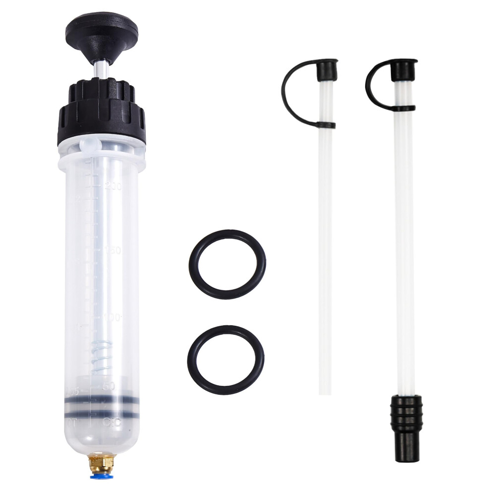 Car Fluid Extractor Tool 200Cc Syringe Pump, Universal Fit For Oil And Coolant Transfer, 40Cm Hose 9393856794324