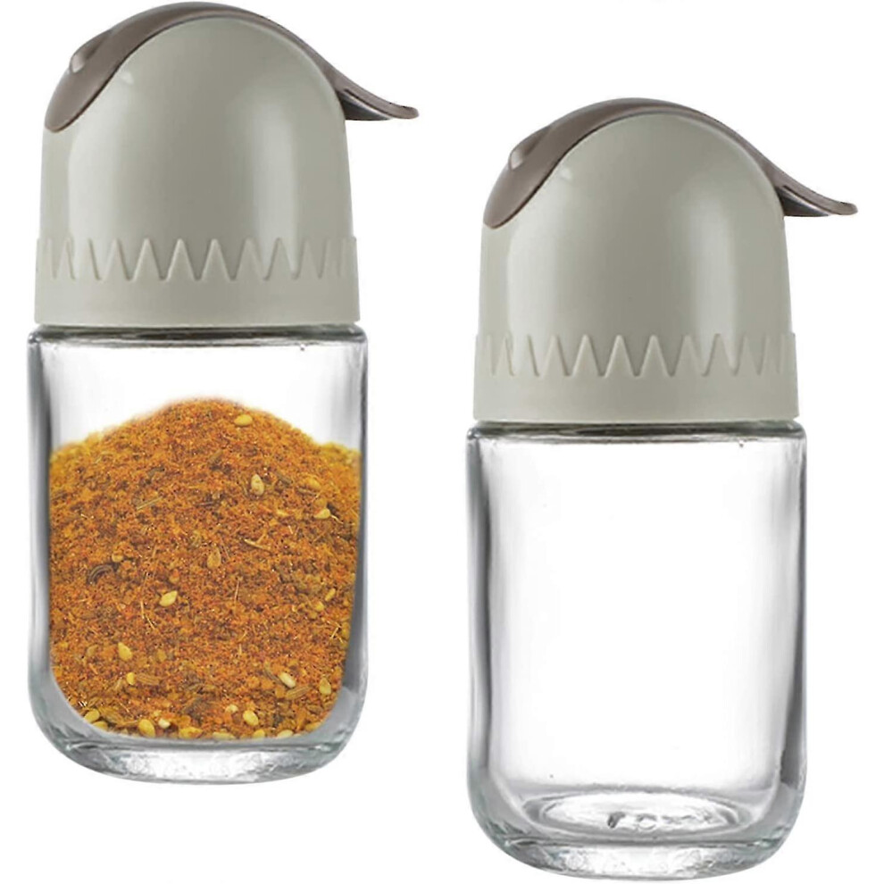 2-Piece Salt And Pepper Shaker Set For Kitchen, Table And Outdoors (Grey) Grey