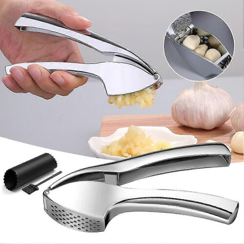 Stainless Steel Kitchen Garlic Press, Comfortable Grip, for Kitchen, Restaurant, Durable, Easy to Use, Effective 1