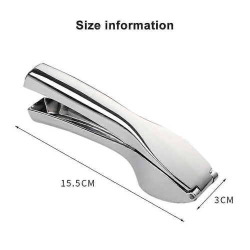 Stainless Steel Kitchen Garlic Press, Comfortable Grip, for Kitchen, Restaurant, Durable, Easy to Use, Effective 2