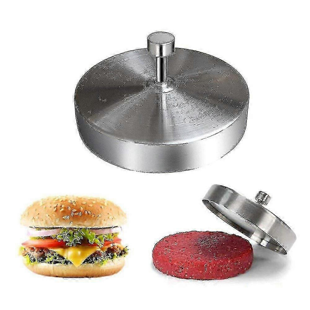 Stainless Steel Hamburger Press, Non-Stick Hamburger Mold, Great for BBQ and Perfect Patties. Easy to Use and Clean. TW