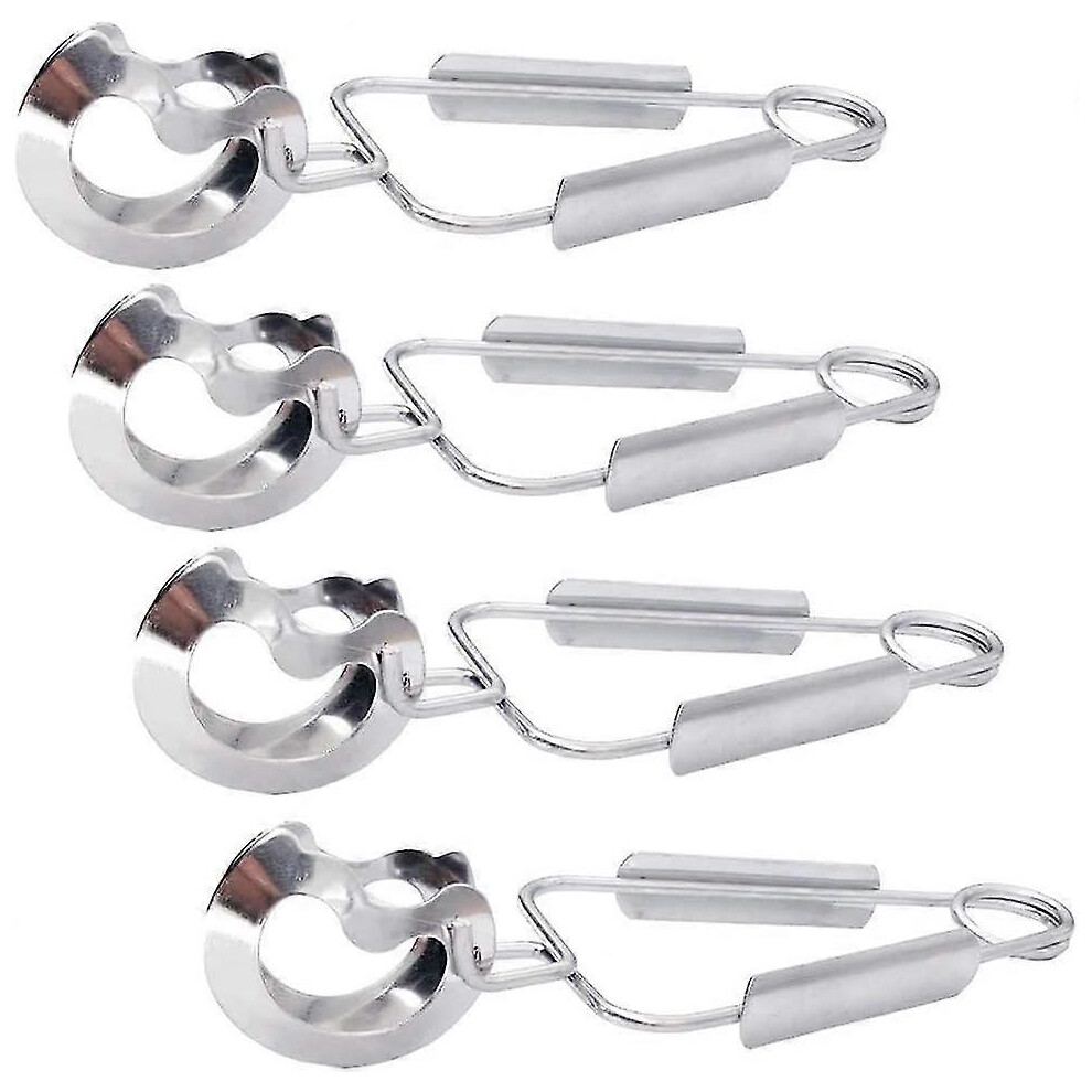 Stainless Steel Snail Tongs, Set of 4