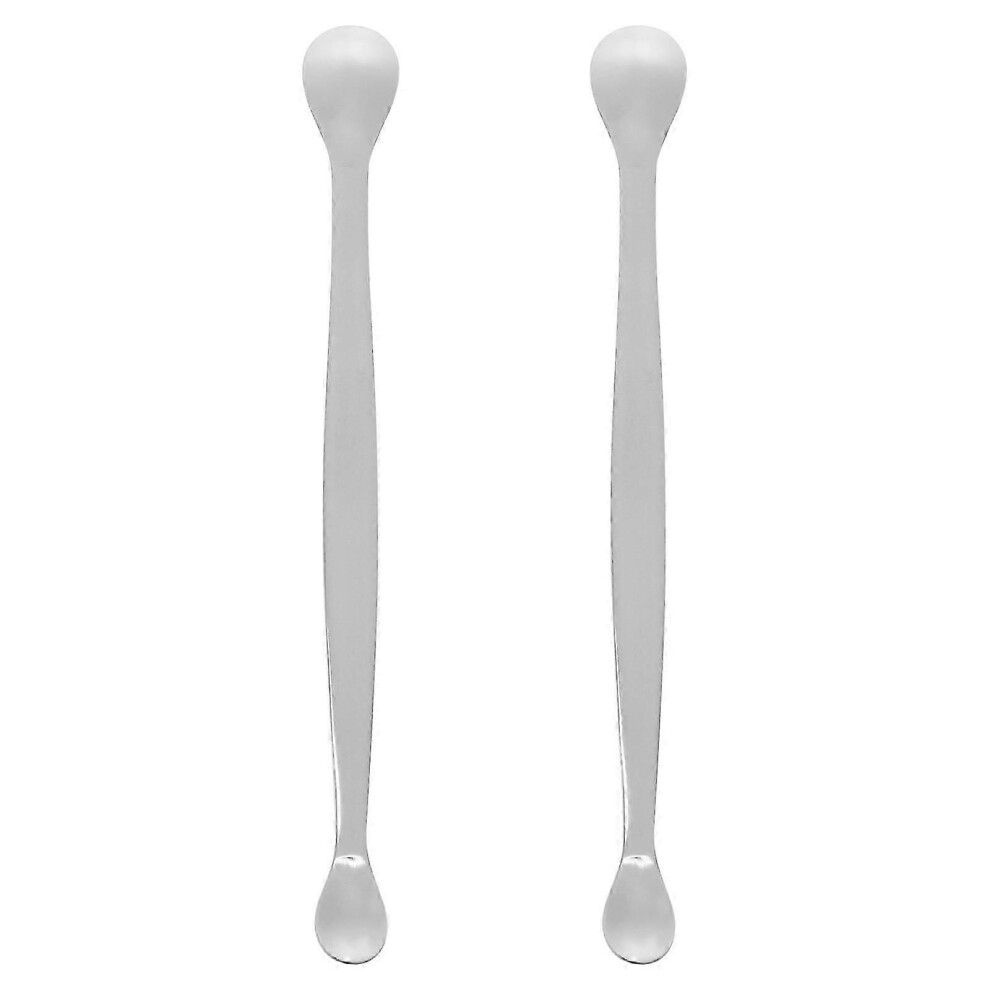 2 Pack Stainless Steel Spatulas, Lab Spoon, Scientific Spatula, Lab Reagent Mixing Spatula, Reagent Spoon