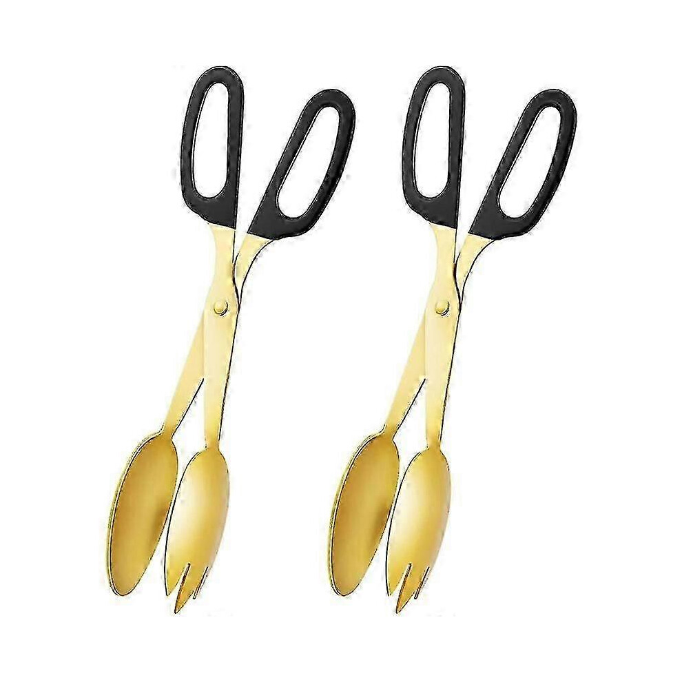 10 inch Gold Serving Tongs, Gold Serving Utensils, Salad Tongs, Buffet Tongs, Stainless Steel and Non-Stainless Steel, Banmo