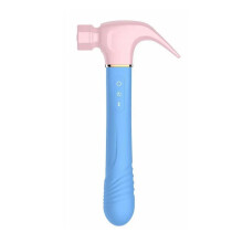 Vibrator Multifunctional Hammer Vibrator Sex Machine Clitoral Stimulation Telescopic Dildo Vaginal Gspot Massage Pink