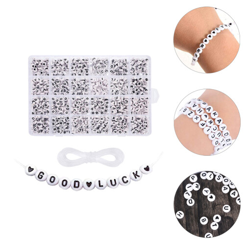 Assorted Color Acrylic Alphabet Letter Beads for DIY Bracelets 2