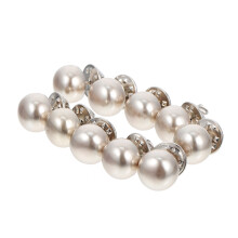 10 broches de lapela com laço, alfinetes prateados anti deslizamento