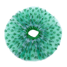 saia de trevo em gaze para criança, fantasia vestido tipo tutu