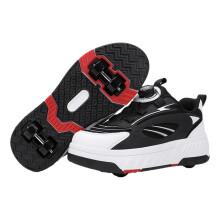 Roller Skate Shoes For Girls And Boys Double Wheel Inline Kids Wheeled Sports Shoes Breathable Upper Family Outings