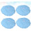 Anti-Static Working Hats 4-Piece, Mesh Window Polyester Cap For Electronics, Cleanroom; Reusable Headwear, Blue 4