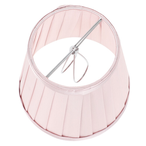 1Pc Pink Cloth Lampshade Practical Table Lamp Decor 1