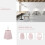 1Pc Pink Cloth Lampshade Practical Table Lamp Decor 10