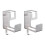 2Pcs Drill-Free Washbasin Hanger Wall Storage Rack With Hook 3