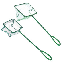 2 aquariumvisnet nylon scheurvast plastic reddingsnet