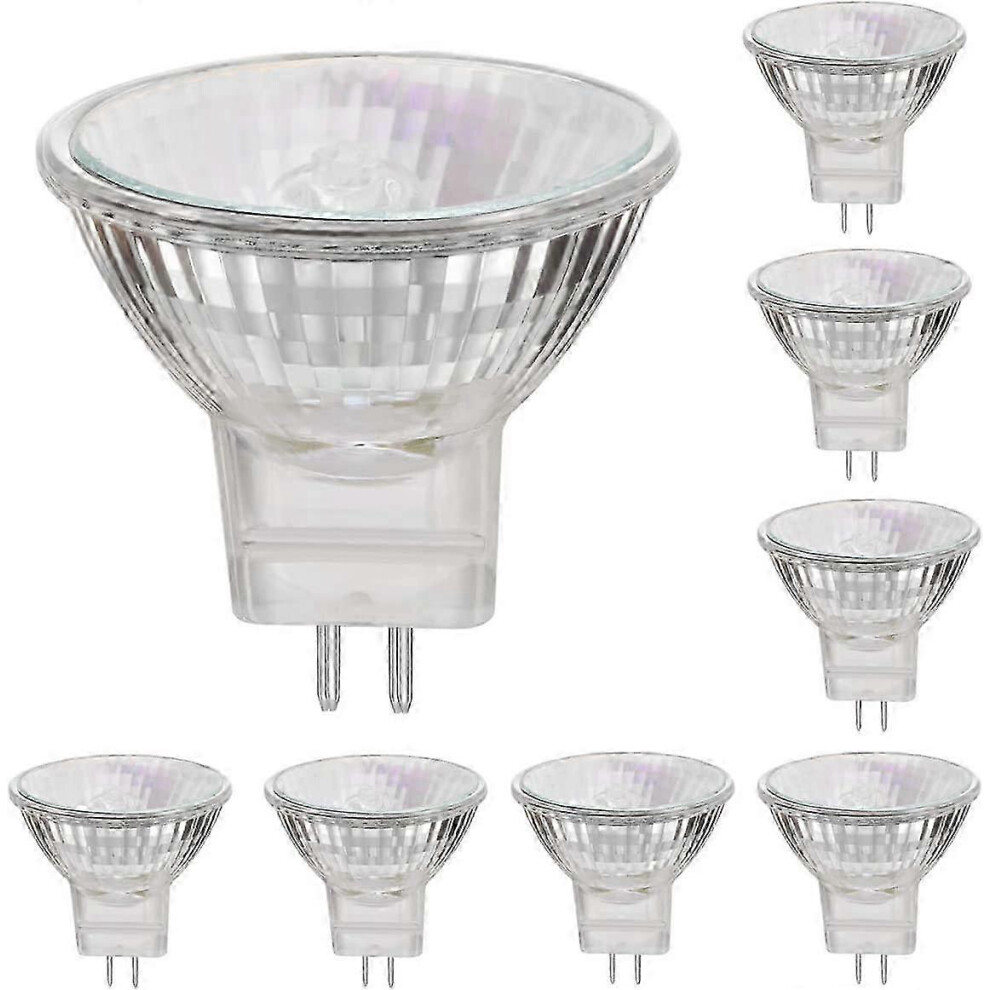 Mr11 12V 35W Halogen Bulbs Gu4 Spot Base 2800K Warm Dimmable Pack Of 8 White