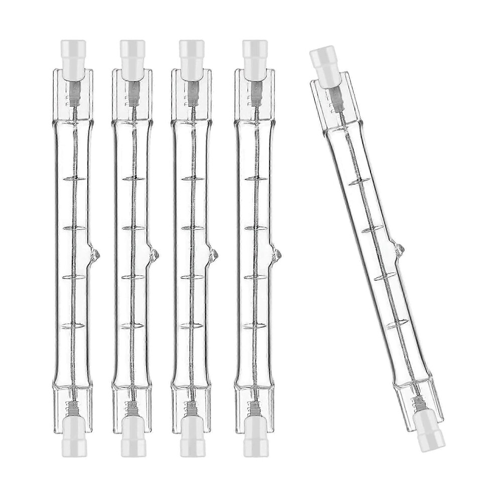 Pack of 5 R7S 78mm 80W 230V Halogen Bulbs, R7S 78mm Halogen Rod, Dimmable R7S Halogen Bulb for Building Floodlight and Landscape Lighting.