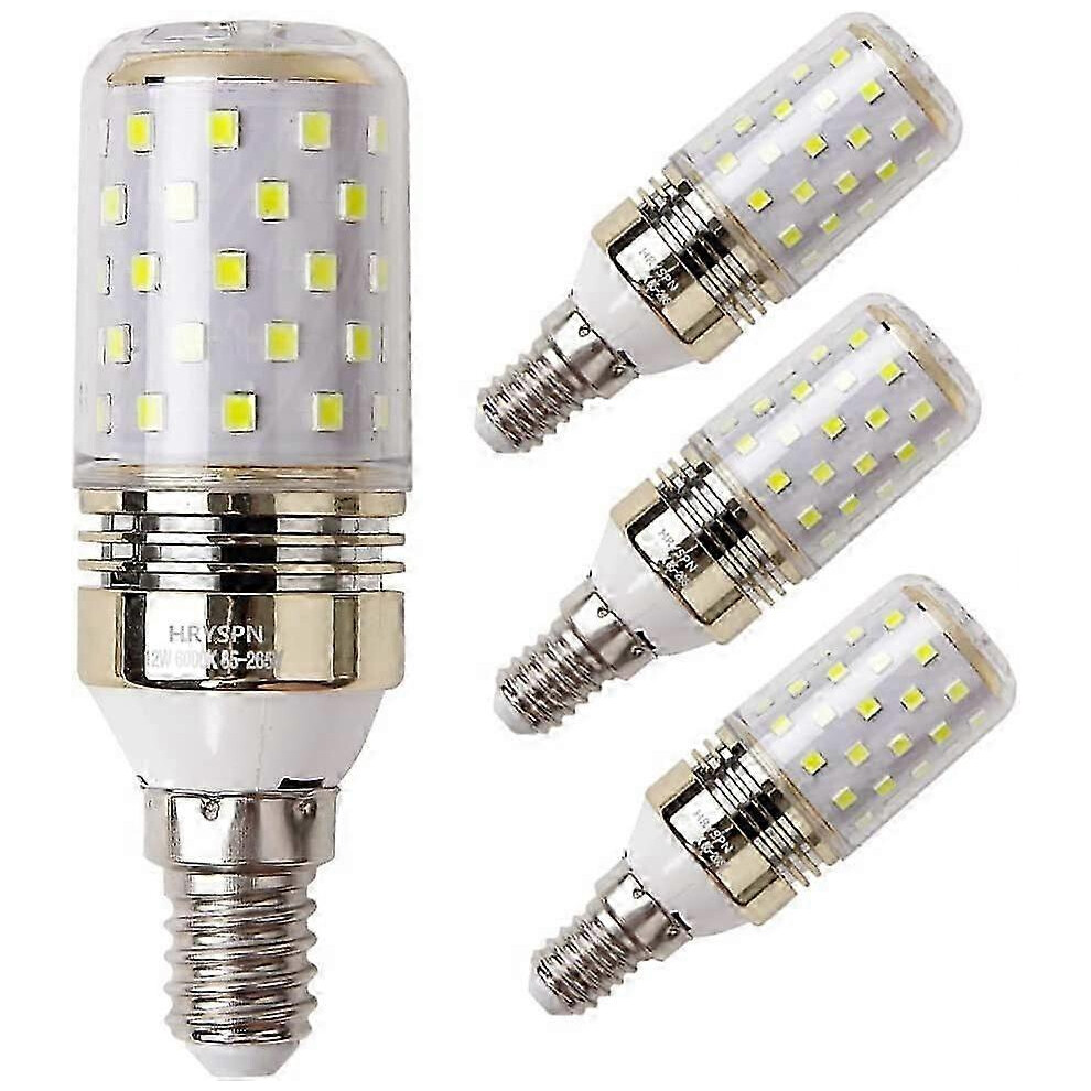 E14 12W LED Corn Bulb, 100W Equivalent, 1100lm, 6000K Cool White, Non-Dimmable (4 Pack) [Energy Class A++]