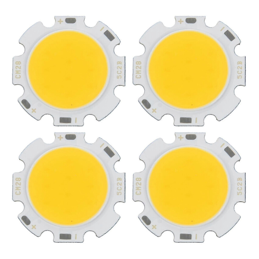 Pack 5W Round Cob Led Bulbs Super Bright Warm Dc15-17V Yuyu White