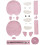 1Set DIY Handwerk Roze Schoudertas Materialen Polyester Voor Beginners 4