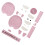 1Set DIY Handwerk Roze Schoudertas Materialen Polyester Voor Beginners 5