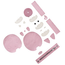 1Set DIY Handwerk Roze Schoudertas Materialen Polyester Voor Beginners