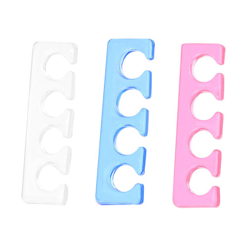 3 unid. separador dedos silicone para manicure e arte de unhas