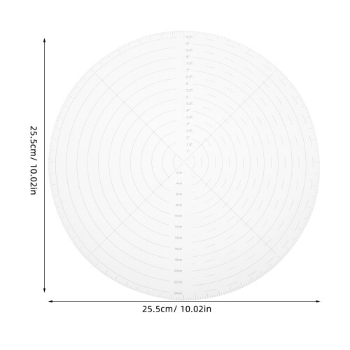 Linijka centrująca 25 cm z akrylu do kwiltingu i patchworku 2